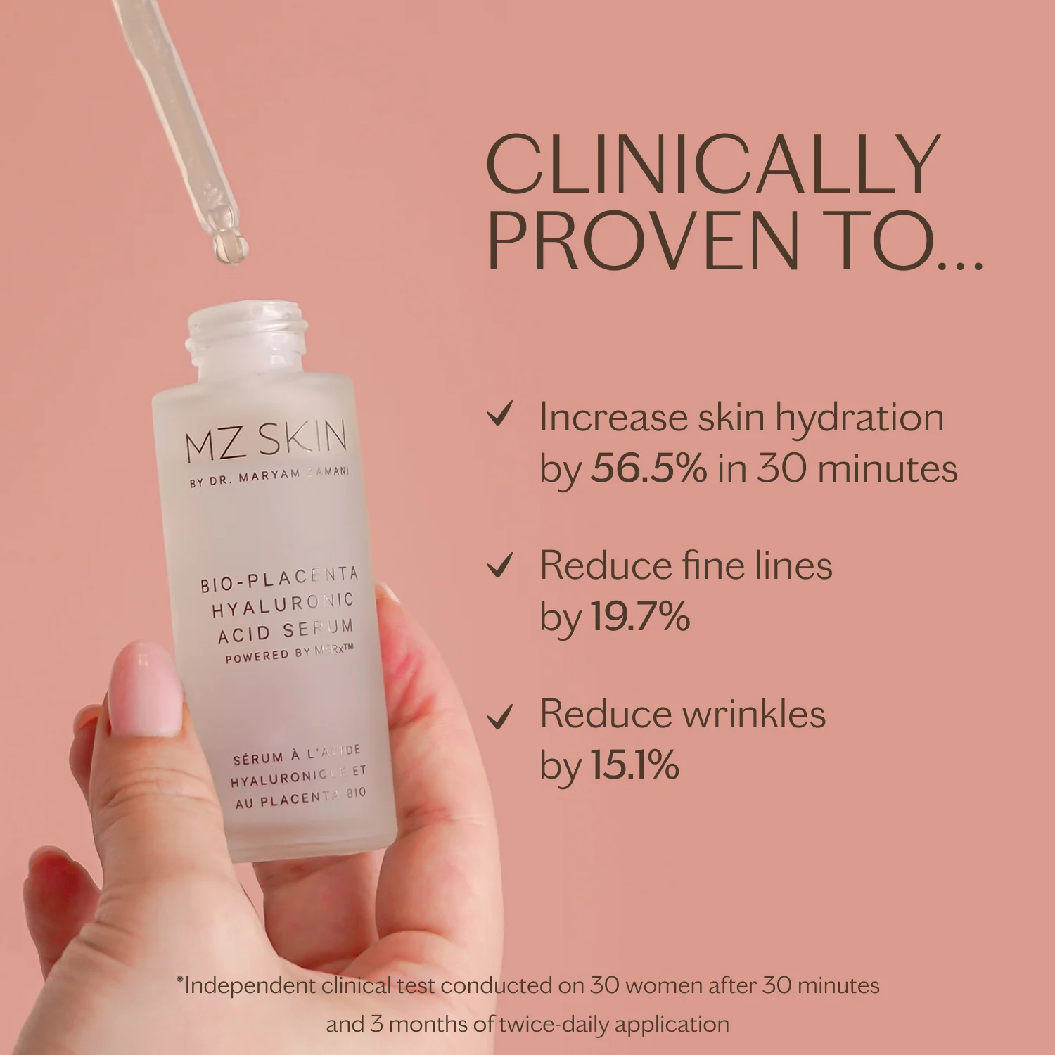 MZ Skin Bio-Placenta Hyaluronic Acid Serum - Image 3