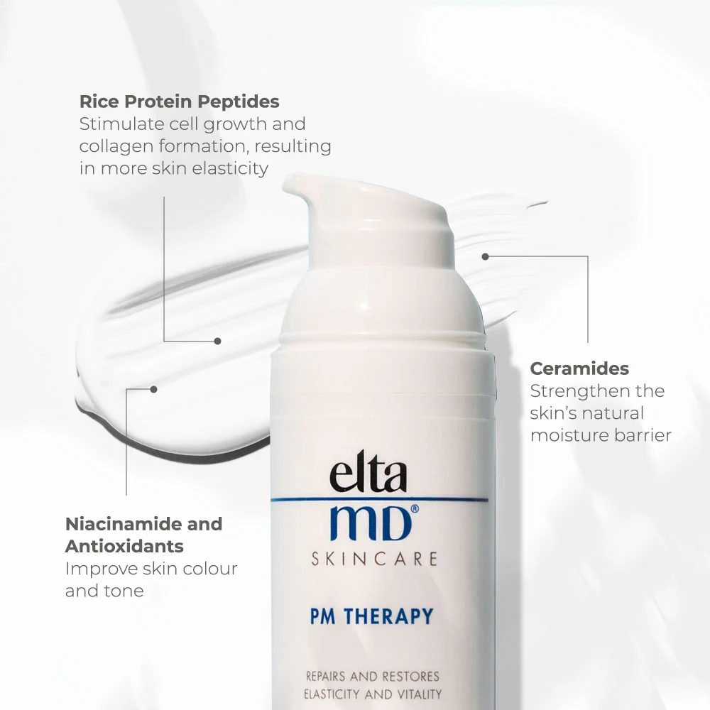 EltaMD PM Restore - Night Moisturiser with Ceramides, Niacinamide & Peptides - Image 3