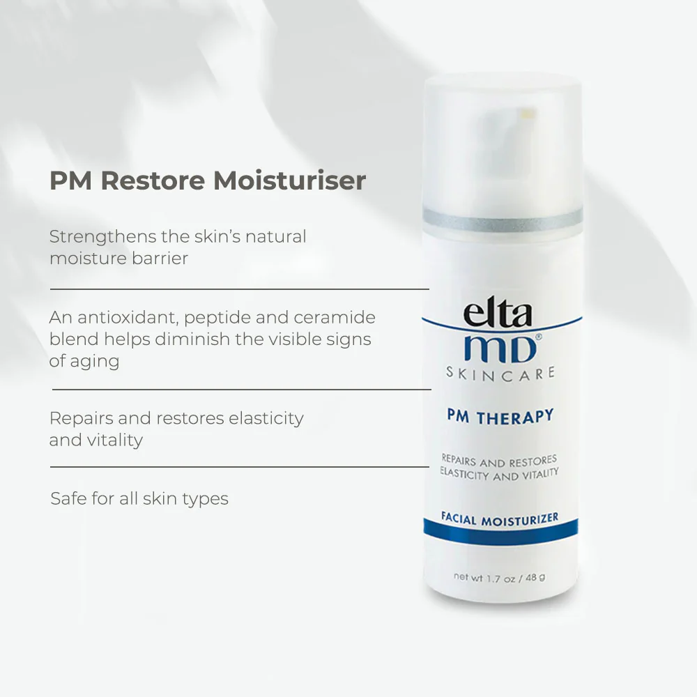 EltaMD PM Restore - Night Moisturiser with Ceramides, Niacinamide & Peptides - Image 4