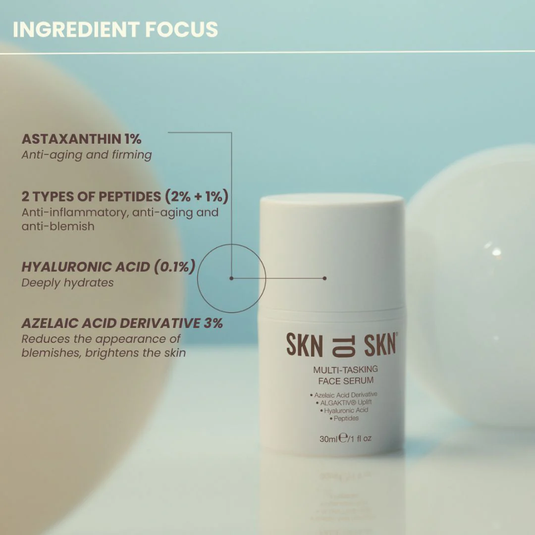 Skn to Skn Multi-Tasking Face Serum - Pregnancy-Safe Peptide Serum for Breakouts & Fine Lines - Image 8