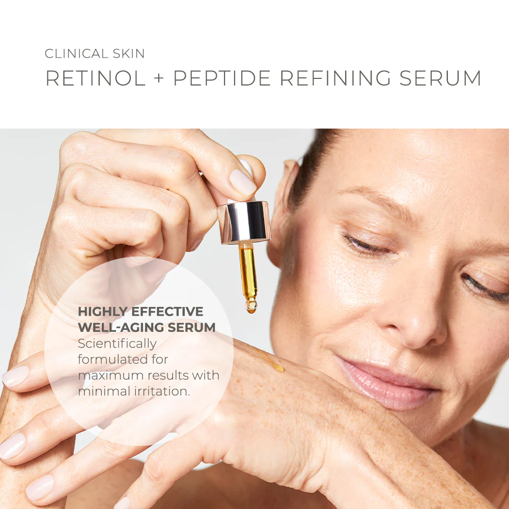 Clinical Skin Retinol + Peptide Refining Serum - Anti-Ageing Serum for Fine Lines & Texture - Image 3