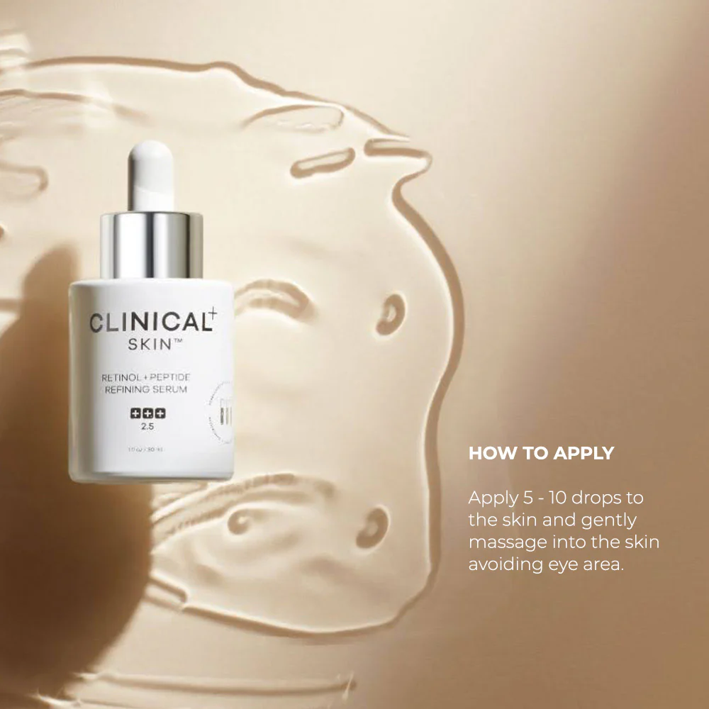 Clinical Skin Retinol + Peptide Refining Serum - Anti-Ageing Serum for Fine Lines & Texture - Image 5