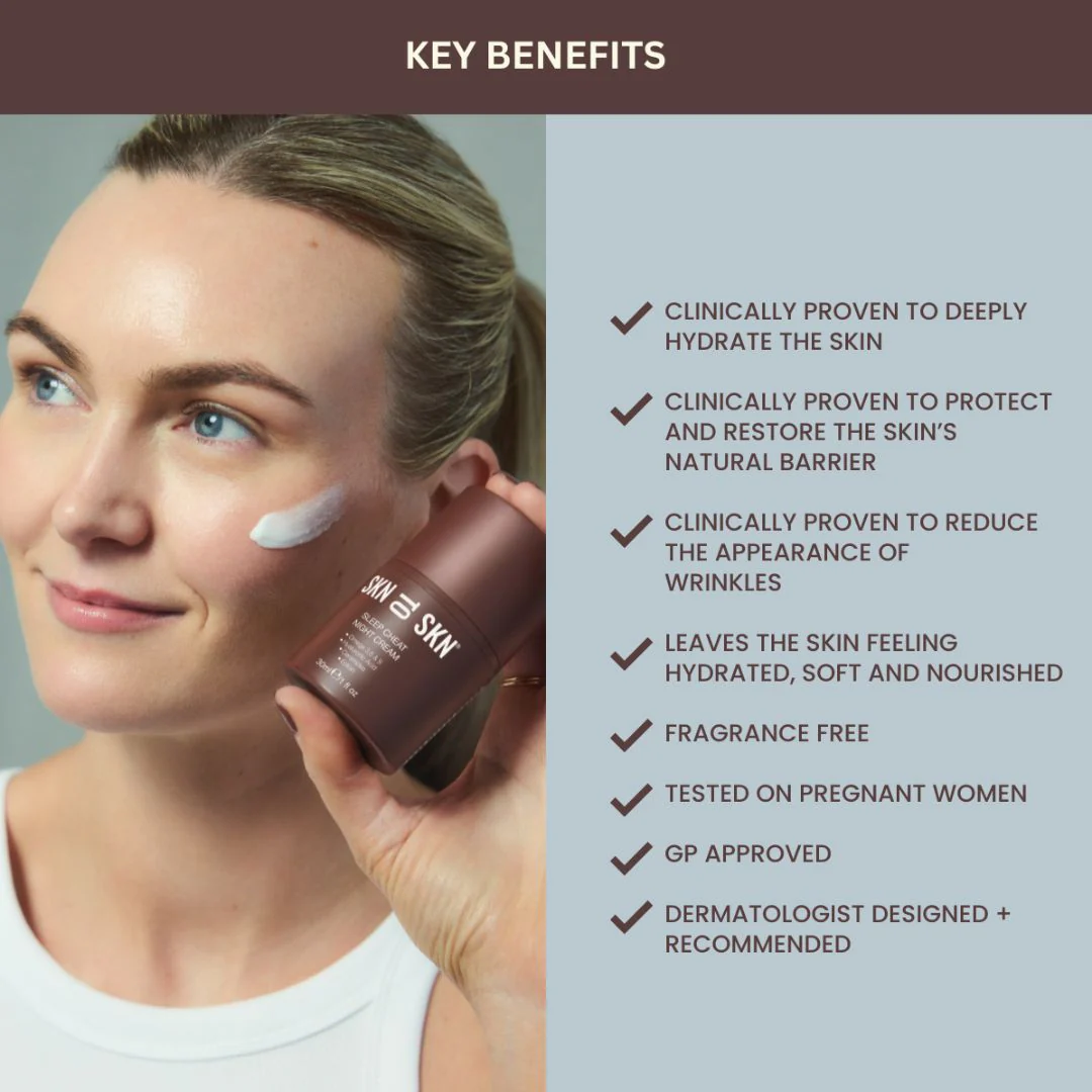 Skn to Skn Sleep Cheat Night Cream - Pregnancy-Safe Ceramide & Omega Night Cream - Image 2