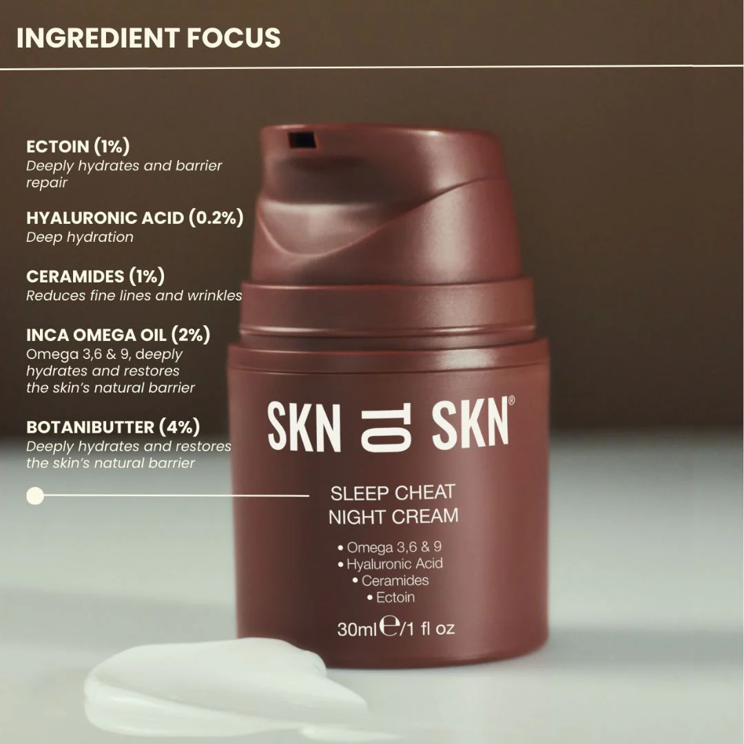 Skn to Skn Sleep Cheat Night Cream - Pregnancy-Safe Ceramide & Omega Night Cream - Image 4